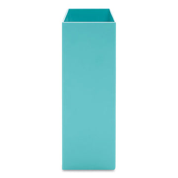 Poppin Plastic File Box, Letter Files, 3.75 X 12.25 X 9.75, Aqua freeshipping - TVN Wholesale